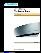 Daikin FTXG25LS Technical Data Manual