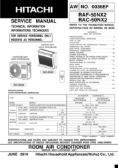Hitachi RAC-50NX2 Service Manual
