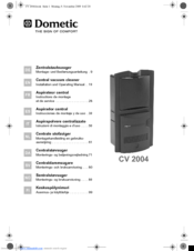 Dometic CV 2004 Installation And Operating Manual