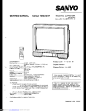 Sanyo CZP331 OTX Service Manual