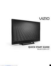 Vizio D28hn-D1 Quick Start Manual