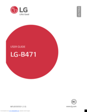 LG LG-B471 User Manual