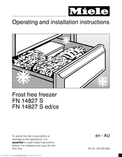 Miele FN 14827 S Operating And Installation Instructions