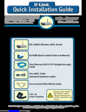D-Link DSL-G804V Quick Installation Manual