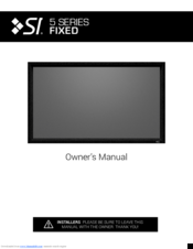 Screen Innovations 5 Series Fixed Owner's Manual
