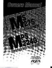 Phoenix Gold MS 275 Owner's Manual