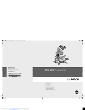 Bosch GCM 10 M Professional Original Instructions Manual