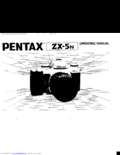 Pentax ZX-5N - SLR Camera - 35mm Operating Manual