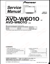 Pioneer AVD-W6010 Service Manual