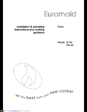 Euromaid EW60 Installation & Operating Instructions And Cooking Guidance