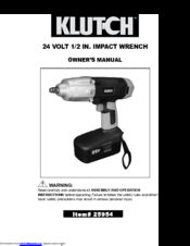 Klutch 25954 Owner's Manual