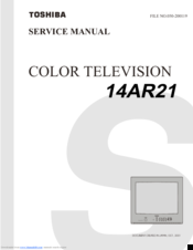 Toshiba 14AR21 Service Manual