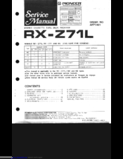 Pioneer RX-Z71: Service Manual