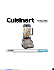 Cuisinart Hurricane CBT-1500C Instruction And Recipe Booklet