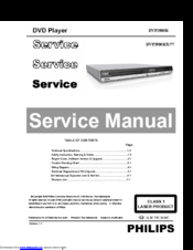 Philips DVP3980KX/77 Service Manual