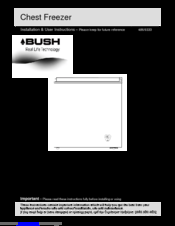 Bush BSCF145A1 Installation & User's Instructions