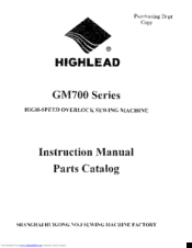 HIGHLEAD GM700 Series Instruction Manual