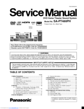 Panasonic SA-PT480PH Service Manual