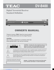 Teac DVB400 Owner's Manual