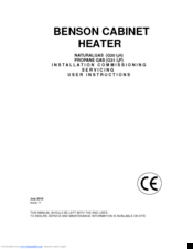 BENSON HEATING LTD G20 I2H User Instructions