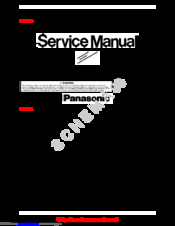 Panasonic PT-47WX42CF Service Manual