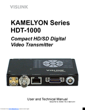 Vislink HDT-1000 User And Technical Manual