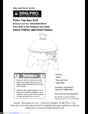 BBQ 640-03946564-6 Use And Care Manual