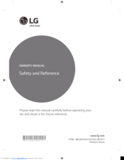 LG 32LF55 Series Owner's Manual
