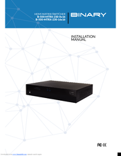 Binary B-500-MTRX-230-16x16 Installation Manual