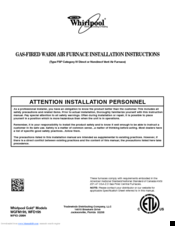 Whirlpool Gold WFD195 Installation Instructions Manual