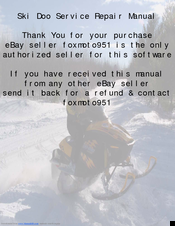Ski-Doo 2005 MACH Z Shop Manual