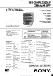 Sony HCD-XB55AV Service Manual