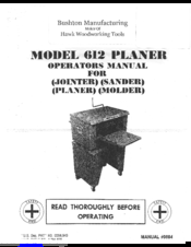 Bushton 612 Operator's Manual