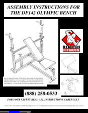Deltech Fitness DF142 Assembly Instructions Manual