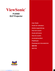 ViewSonic PJ256D - XGA DLP Projector User Manual