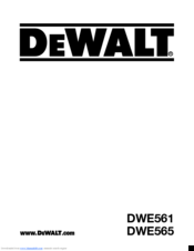 DeWalt DWE561 Manual