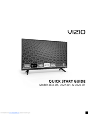 Vizio D32x-D1 Quick Start Manual