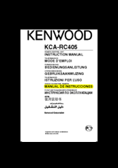 Kenwood KCA-RC405 Instruction Manual