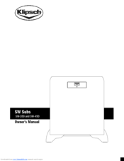 Klipsch SW-450 Manuals | ManualsLib