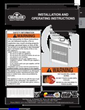 Napoleon B30NTR Installation And Operating Instructions Manual