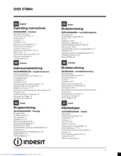Indesit DSR 57M94 Operating Instructions Manual