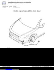 Volvo 30756864 Installation Instructions Manual