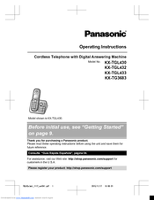 Panasonic KX-TGL430 Operating Instructions Manual