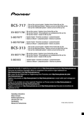 Pioneer BCS-313 Operating Instructions Manual