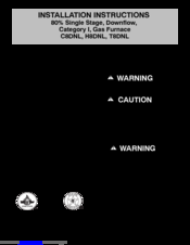 ICP T8DNL Installation Instructions Manual