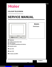 Haier TDVCF2016 Service Manual