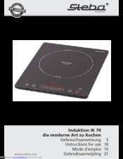 Steba IK 70 Instructions For Use Manual