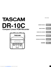 Tascam DR-10C Owner's Manual