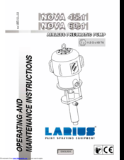 Larius NOVA 60:1 Operating And Maintenance Instructions Manual