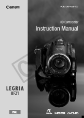 Canon LEGRIA HF21 Instruction Manual